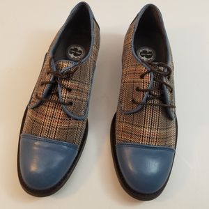 Anthropologie Lucky Penny Plaid Oxfords New in Box